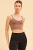 Brown Crop Cami Top Smooth Scoop Neck Sleeveless sold by Ally Fashion