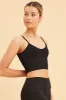 Black Crop Cami Top Smooth Scoop Neck Sleeveless sold by Ally Fashion