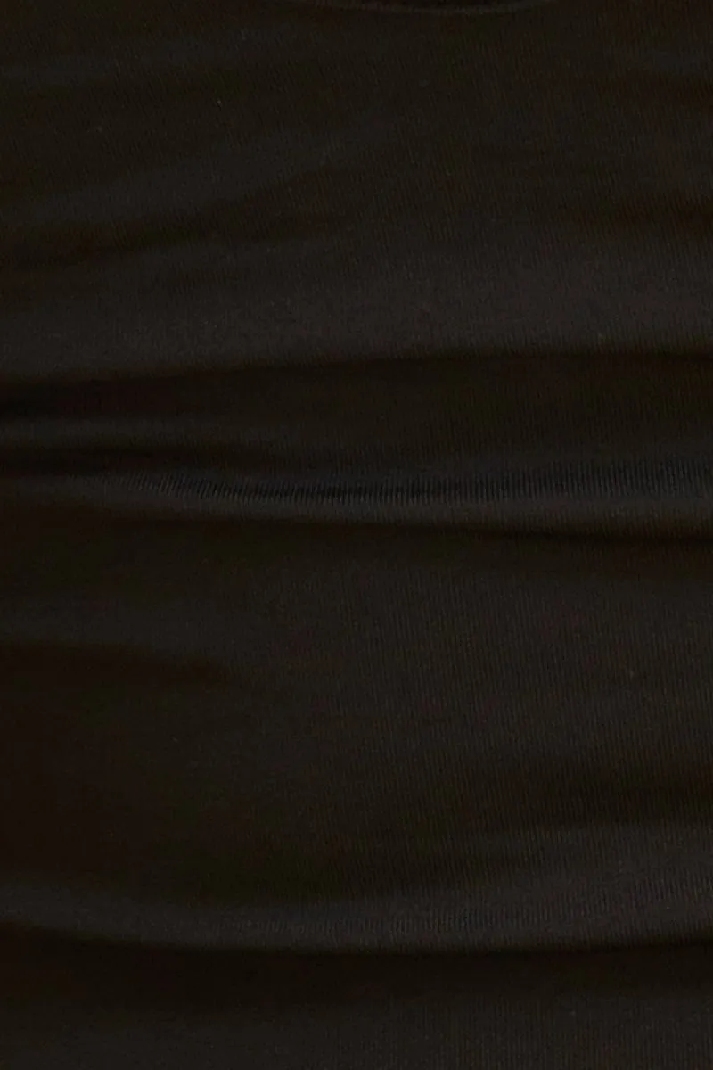 Black Crop Cami Top Smooth Scoop Neck Sleeveless sold by Ally Fashion product image thumbnail 5