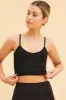Black Crop Cami Top Smooth Scoop Neck Sleeveless sold by Ally Fashion