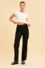 White Cropped T-Shirt Wide Rib Crew Neck Short Sleeve sold by Ally Fashion