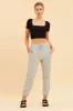 Black Seamless T-Shirt Crop Short Sleeve Square Neck sold by Ally Fashion