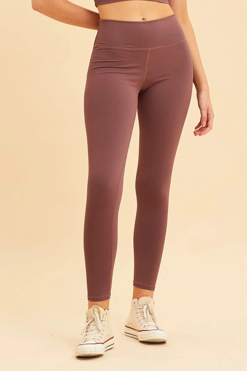 Purple Active Legging Stretch Full Length sold by Ally Fashion