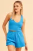 Blue Sutton Rib Cotton Short sold by Ally Fashion