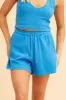 Blue Sutton Rib Cotton Short sold by Ally Fashion