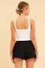 Black Relaxed Short Pull On Cotton Terry Stretch sold by Ally Fashion