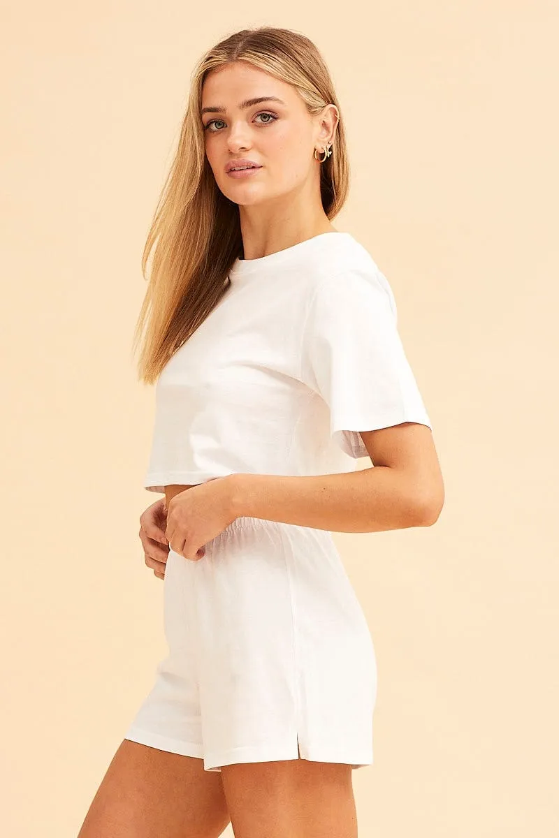 White Jamie Pull On Lounge Short sold by Ally Fashion product image thumbnail 4