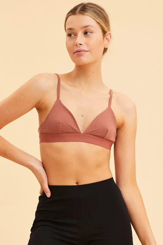Orange Triangle Bralette Cotton Stretch sold by Ally Fashion