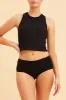 Black High Waisted Brief Cotton Stretch sold by Ally Fashion