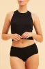 Black High Waisted Brief Cotton Stretch sold by Ally Fashion