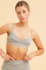 Grey Triangle Bralette Cotton Stretch Seam Detail sold by Ally Fashion
