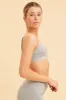 Grey Triangle Bralette Cotton Stretch Seam Detail sold by Ally Fashion