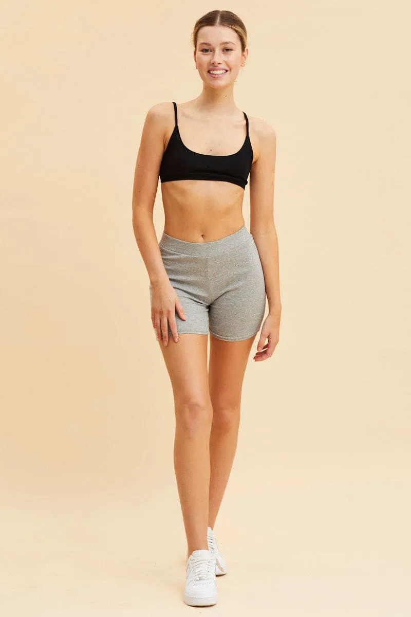 Black Cotton Bralette Cotton Stretch Scoop Neck sold by Ally Fashion product image thumbnail 2