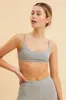 Grey Cotton Bralette Cotton Stretch Scoop Neck sold by Ally Fashion