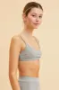 Grey Cotton Bralette Cotton Stretch Scoop Neck sold by Ally Fashion