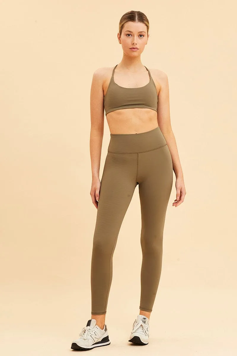 Green Crop Top Active Rib sold by Ally Fashion product image thumbnail 2