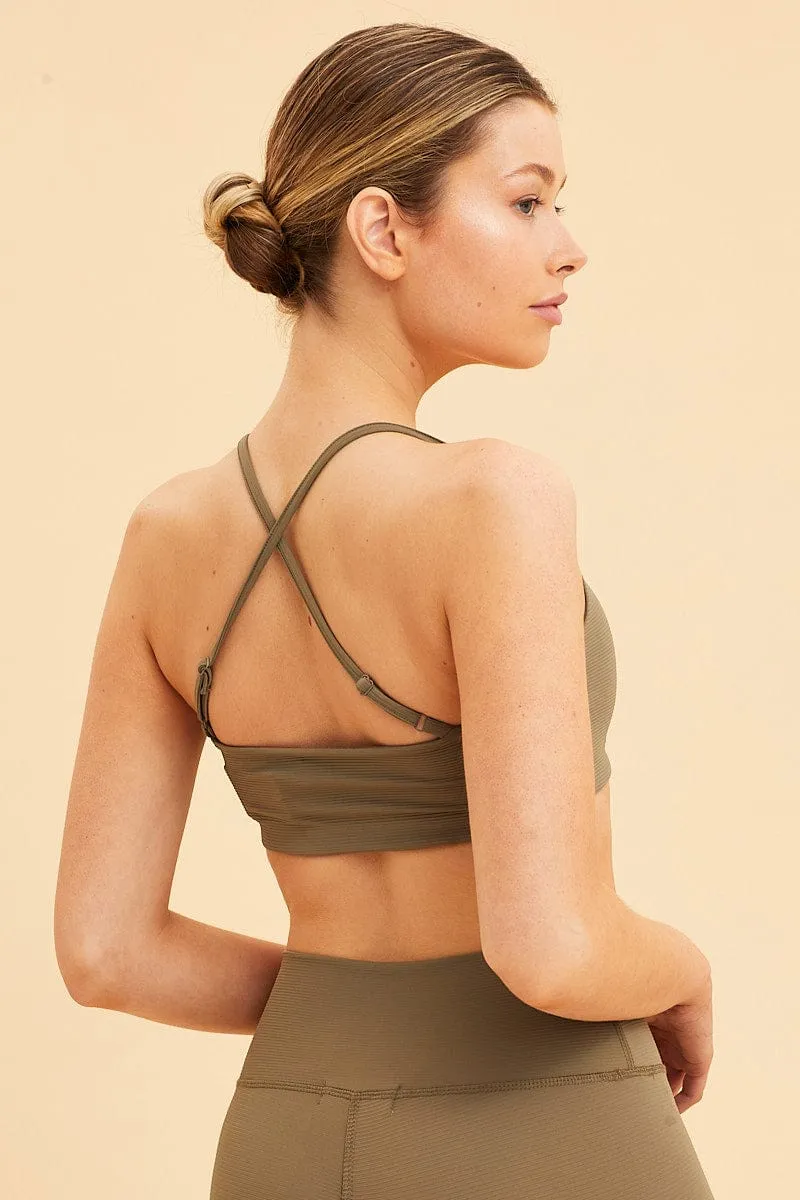 Green Crop Top Active Rib sold by Ally Fashion product image thumbnail 5