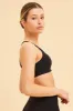 Black Crop Top Active Rib sold by Ally Fashion