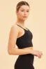Black Crop Top High Neck Active Rib sold by Ally Fashion