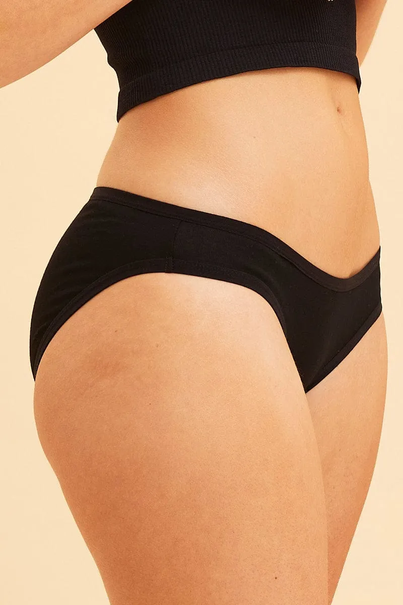 Black Bikini Brief Cotton Stretch sold by Ally Fashion product image thumbnail 2