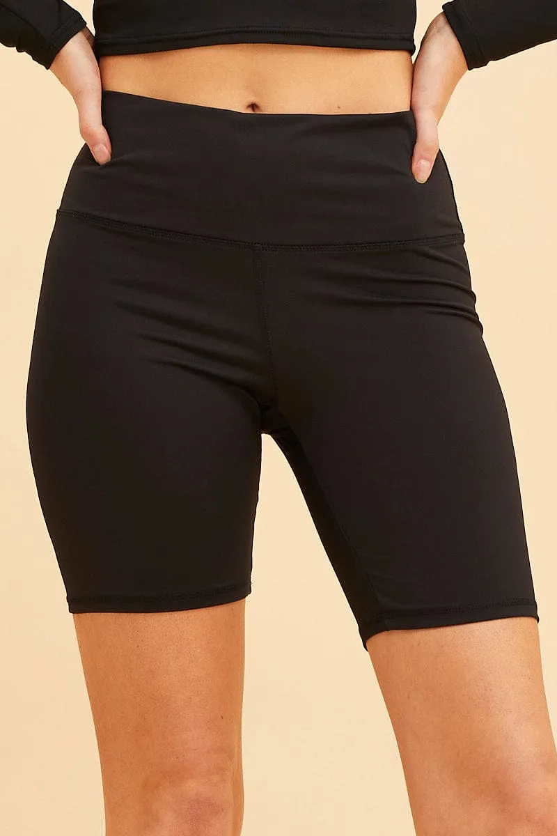 Black Bike Short 7" Length Active sold by Ally Fashion