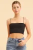 Black Bandeau Singlet Rib Top sold by Ally Fashion