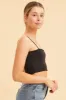 Black Bandeau Singlet Rib Top sold by Ally Fashion