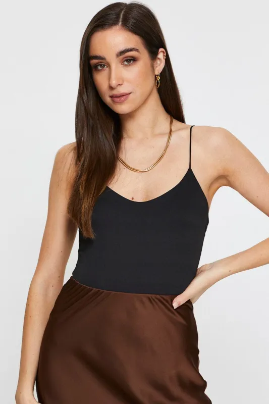 Black Bodysuit Top sold by Ally Fashion