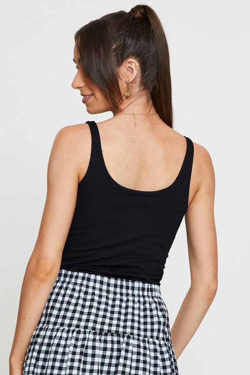 Black Bodysuit Sleeveless Square Neck sold by Ally Fashion product image thumbnail 5