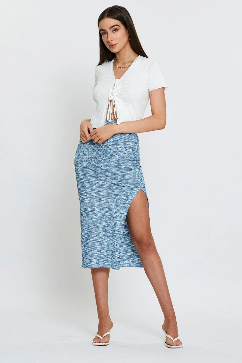 White Knit Cardigan Short Sleeve Crop V-Neck sold by Ally Fashion product image thumbnail 2