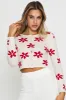 White Knit Cardigan Long Sleeve Crop sold by Ally Fashion