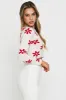 White Knit Cardigan Long Sleeve Crop sold by Ally Fashion