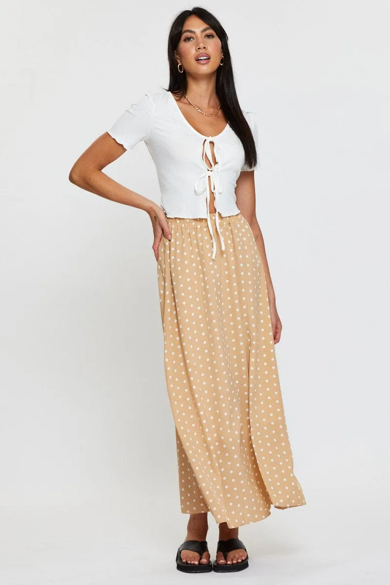 White Crop Cardigan Short Sleeve Tie Front sold by Ally Fashion product image thumbnail 2