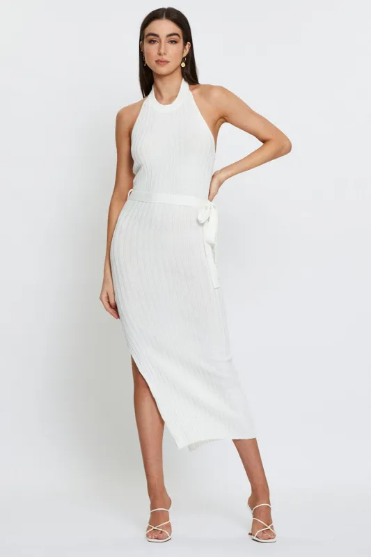 White Bodycon Dress Maxi Knit sold by Ally Fashion