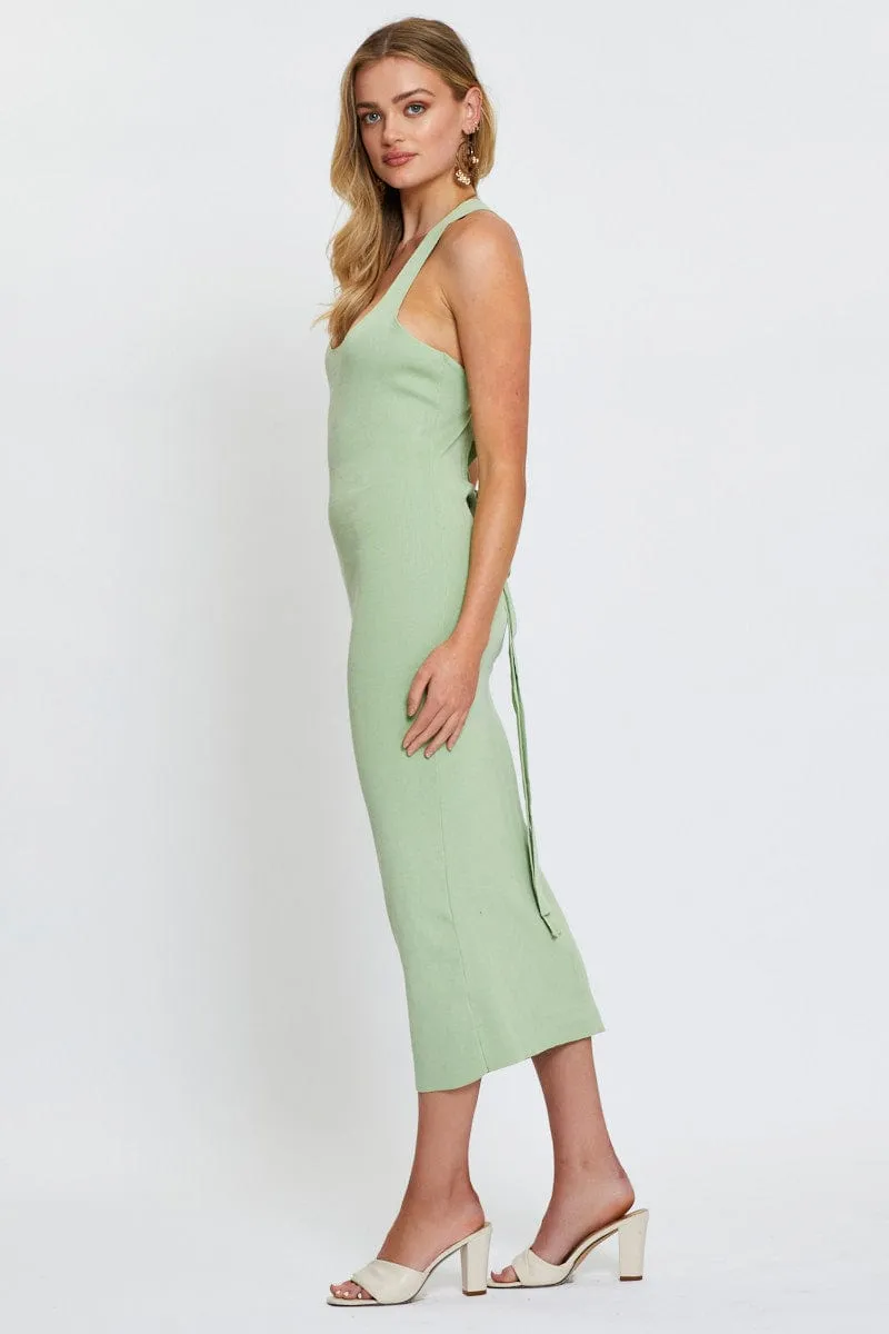 Green Maxi Dress Bodycon Knit sold by Ally Fashion product image thumbnail 4