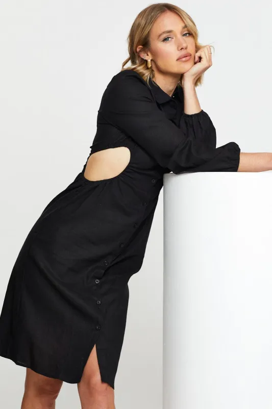 Black Mini Dress Long Sleeve sold by Ally Fashion
