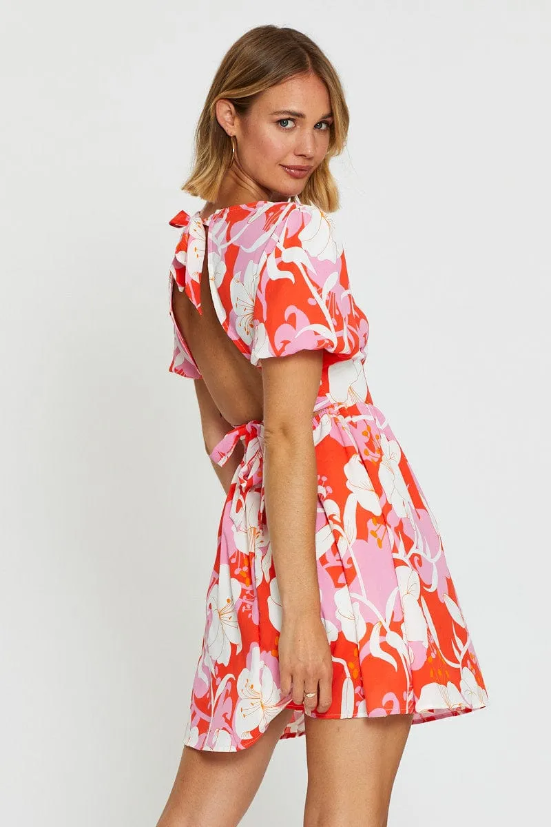 Print Mini Dress Short Sleeve sold by Ally Fashion product image thumbnail 5