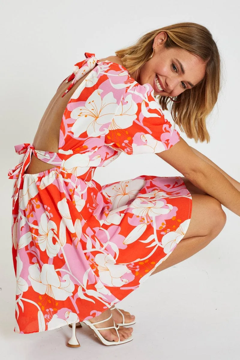 Print Mini Dress Short Sleeve sold by Ally Fashion product image thumbnail 2