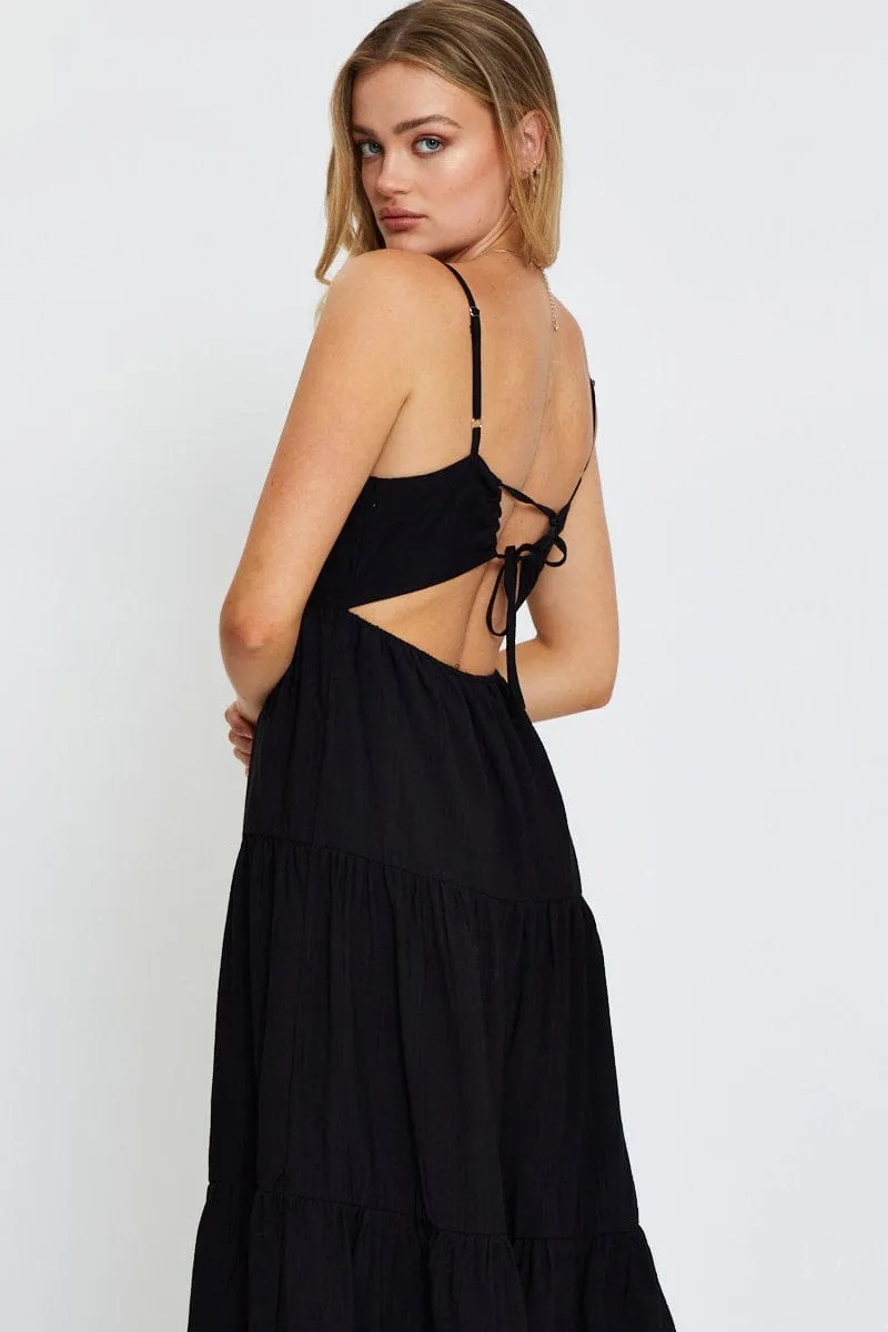 Black Midi Dress Sleeveless sold by Ally Fashion product image thumbnail 2