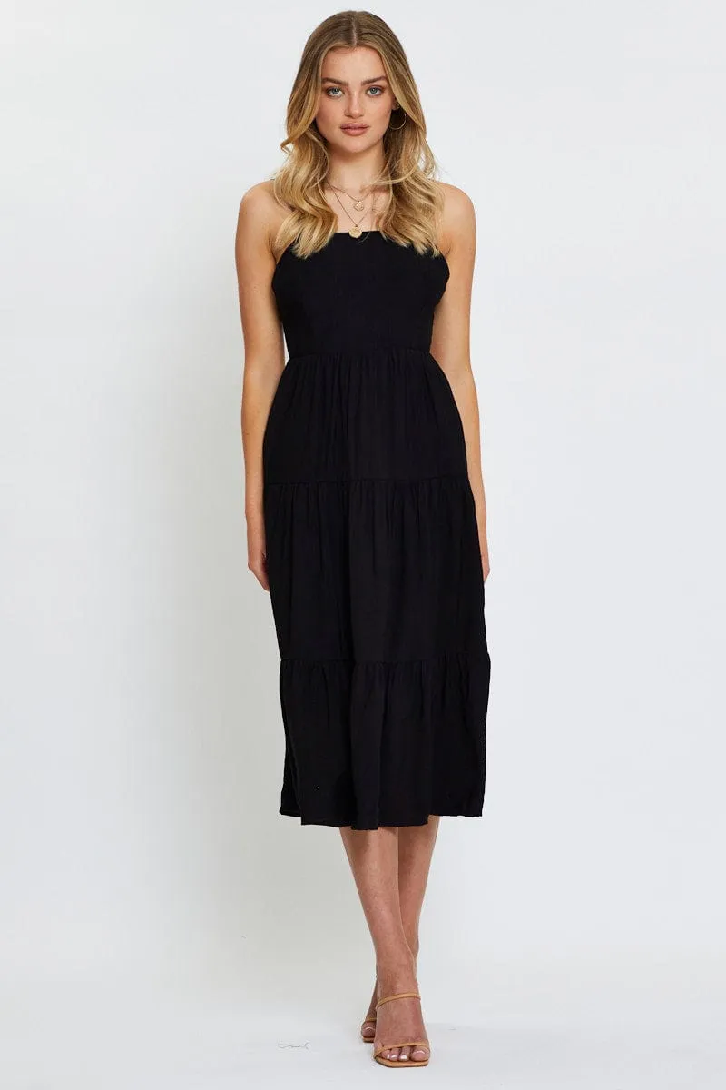 Black Midi Dress Sleeveless sold by Ally Fashion product image thumbnail 3