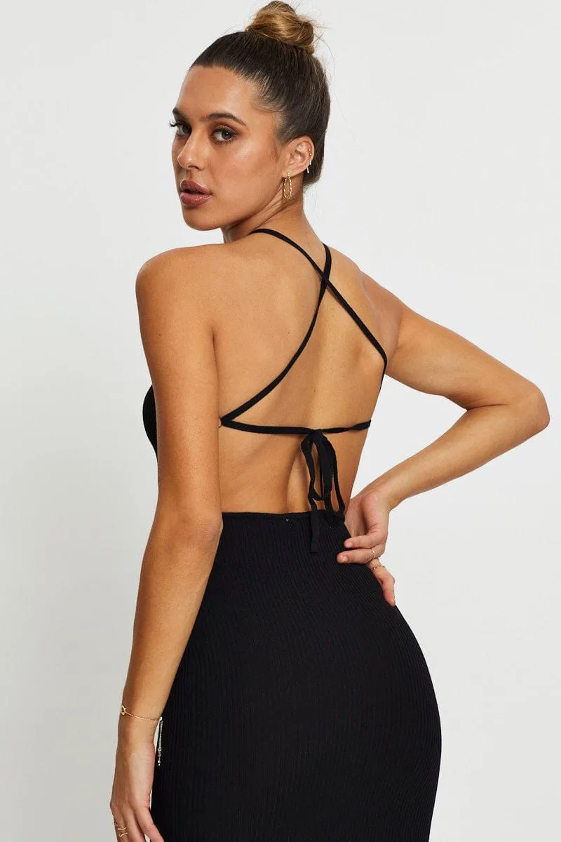 Black Bodycon Dress Knit sold by Ally Fashion product image thumbnail 2