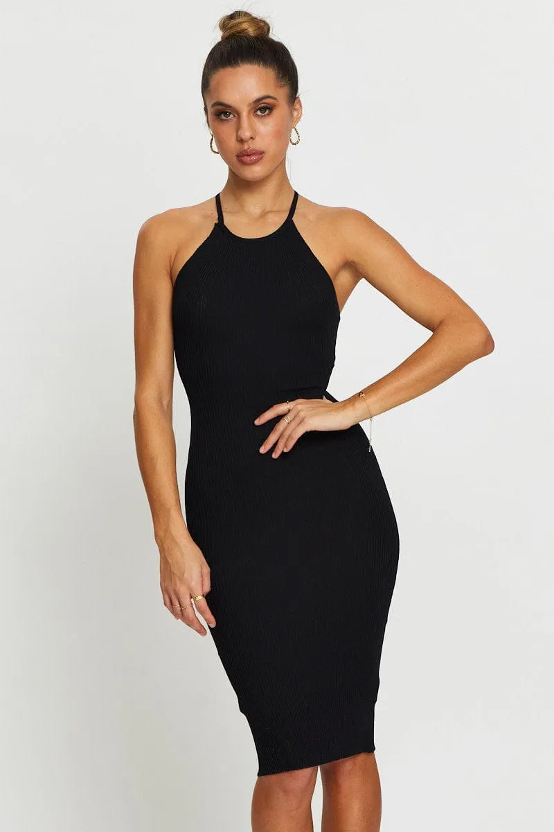 Black Bodycon Dress Knit sold by Ally Fashion product image thumbnail 3