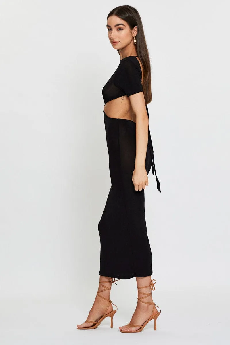 Black Maxi Dress Bodycon sold by Ally Fashion product image thumbnail 3