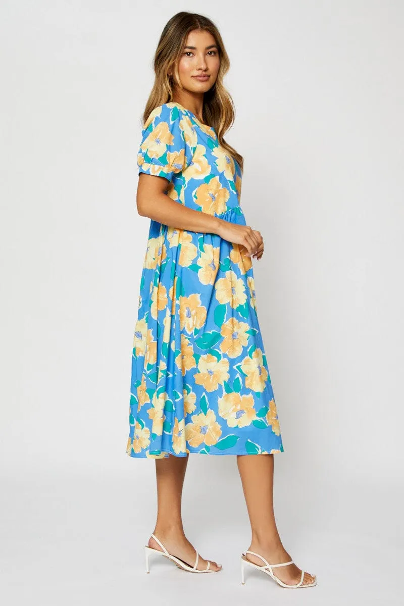 Print Midi Dress Short Sleeve sold by Ally Fashion product image thumbnail 4