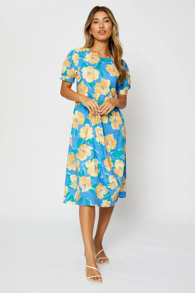 Print Midi Dress Short Sleeve sold by Ally Fashion product image thumbnail 3