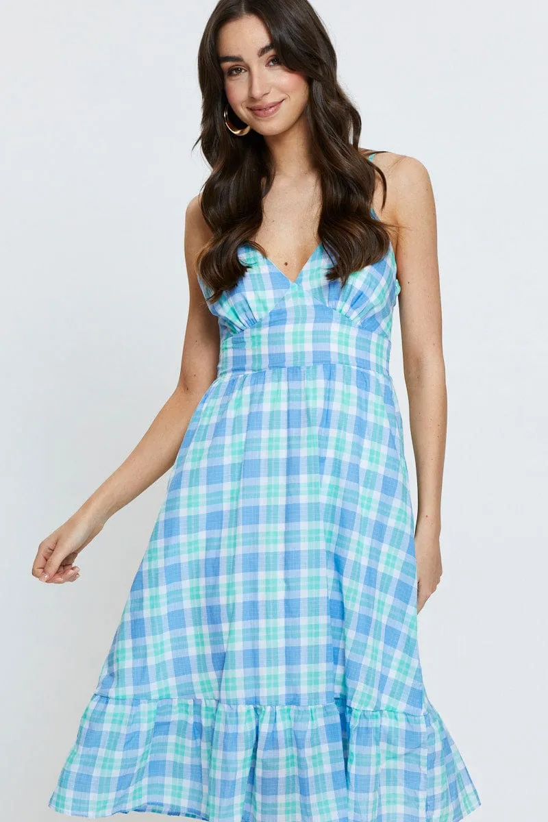 Check Midi Dress Sleeveless sold by Ally Fashion product image thumbnail 2