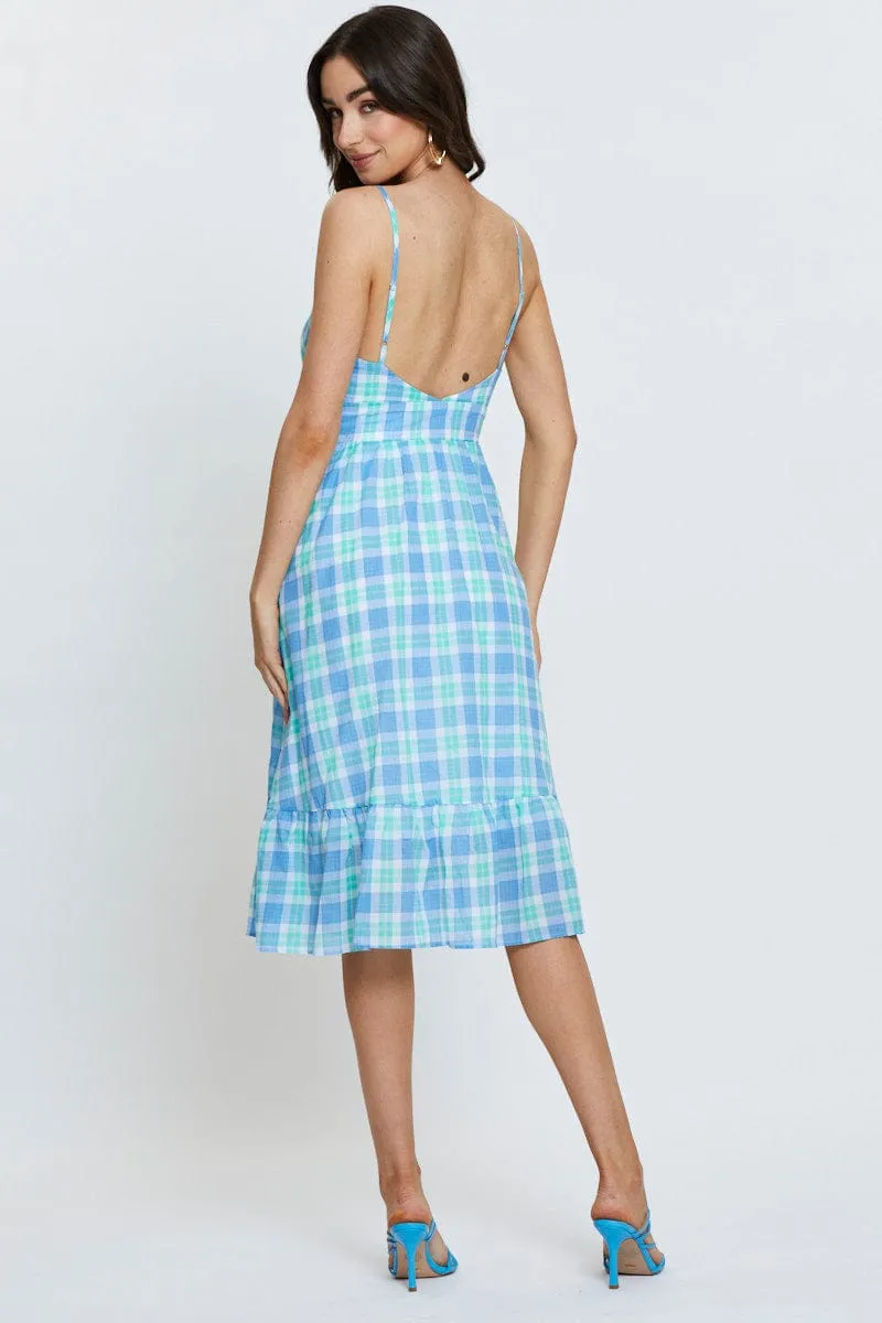 Check Midi Dress Sleeveless sold by Ally Fashion product image thumbnail 5