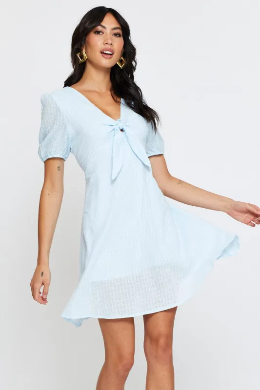 Blue Mini Dress Short Sleeve sold by Ally Fashion