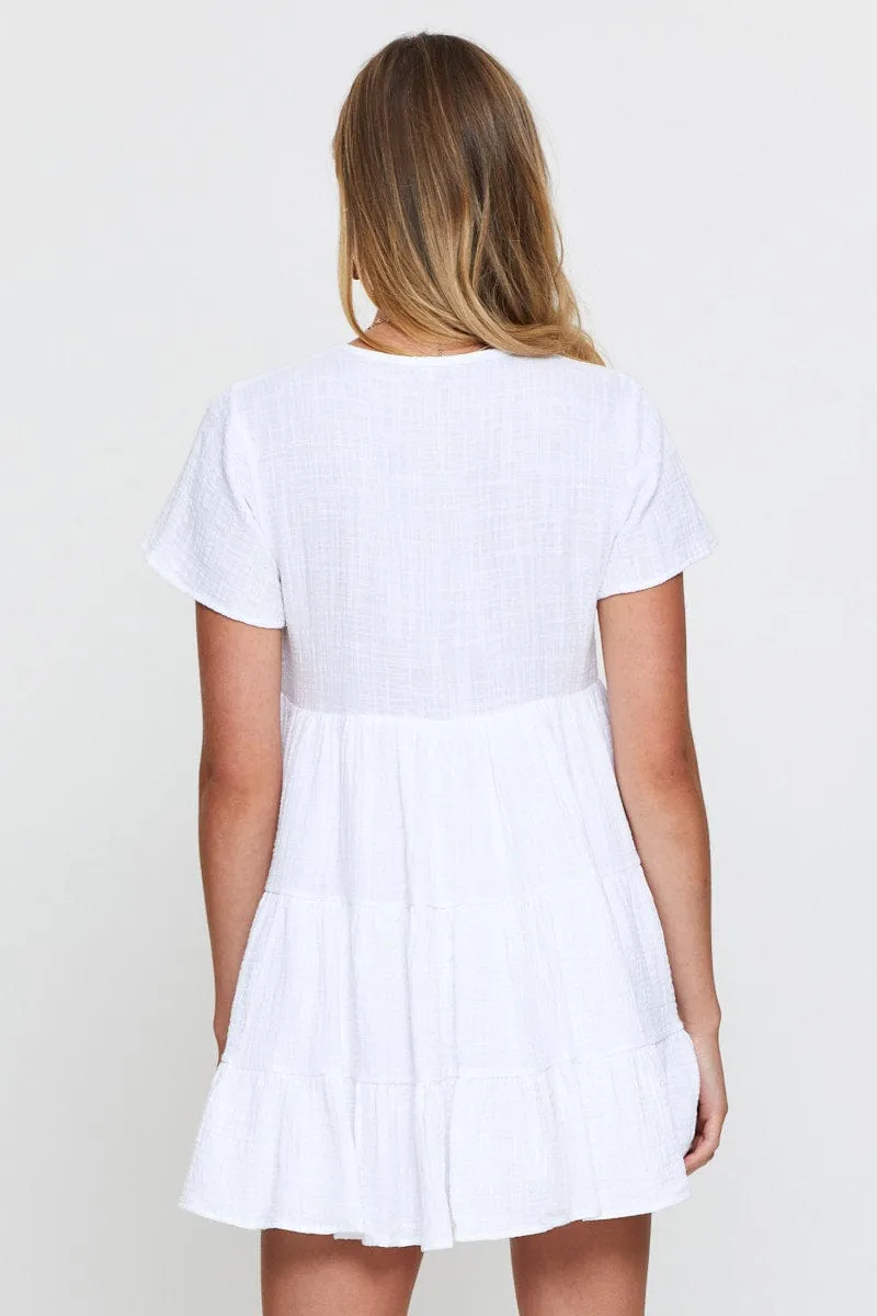 White A Line Dress Mini sold by Ally Fashion product image thumbnail 5