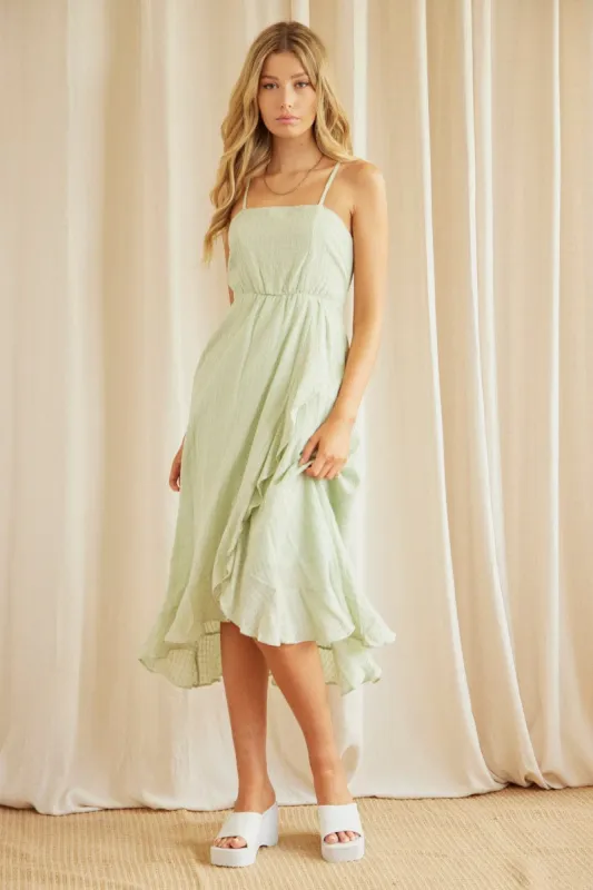 Green Maxi Dress Sleeveless sold by Ally Fashion